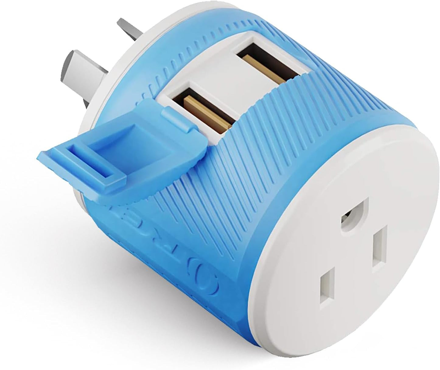 Australia, New Zealand, China Travel Plug Adapter by  with Dual USB + Surge Protection - Type I (U2U-16), Will Work with Cell Phones, Camera, Laptop, Tablets, Ipad, Iphone and More
