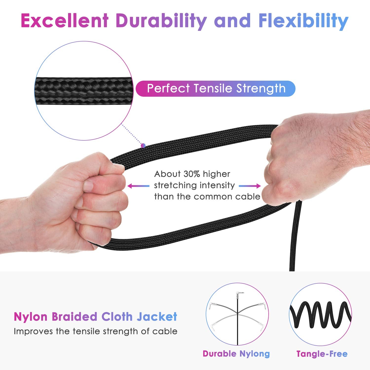 Guitar Cable 10FT Instrument Cable -  Guitar Cord Electric Guitar Cable Guitar AMP Cord for Bass Guitar Keyboard 1/4 Inch Cable Right Angle Black